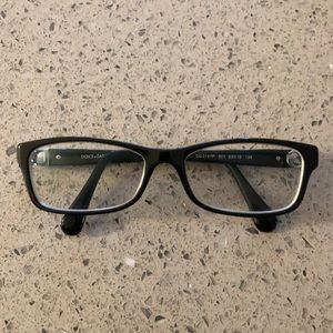 Dolce & Gabbana Black Plastic Glasses Frames